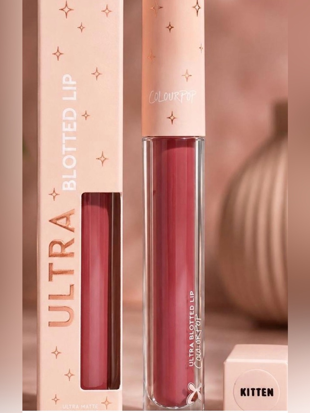 ColourPop Ultra Blotted Lip in KITTEN Liquid Lipstick Med-to-dark Pink NEW inBOX